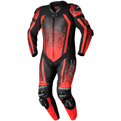 RST Pro Series Evo Airbag CE Leather Suit Fluo Red / Black / Fluo Red - ThrottleChimp