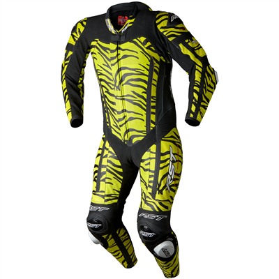 RST Pro Series Evo Airbag CE Leather Suit Fluo Tiger - ThrottleChimp