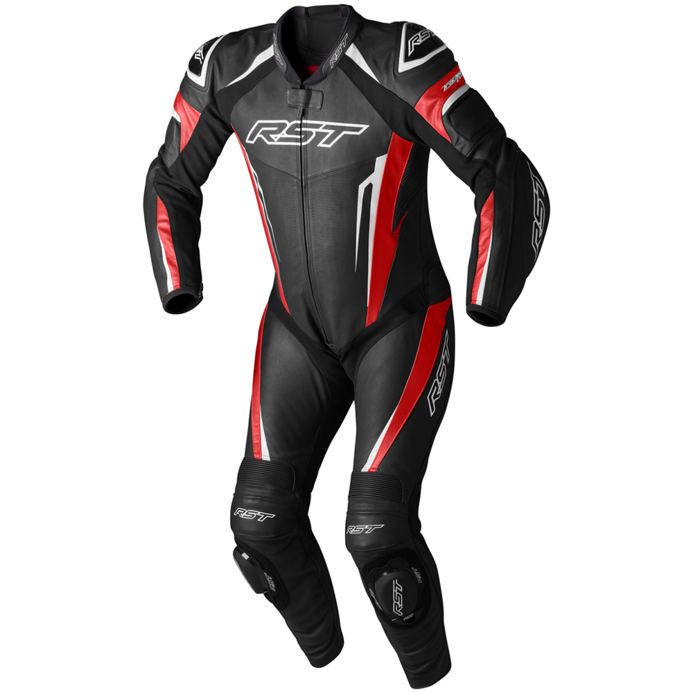 RST Tractech Evo 5 CE Leather Suit Red / Black / White - ThrottleChimp