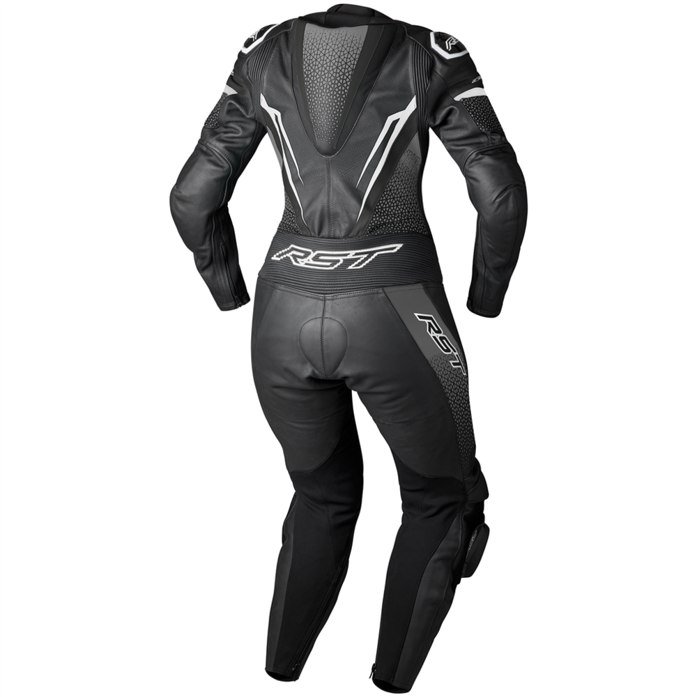 RST Tractech Evo 5 CE Ladies Leather Suit Black / White / Black (Image 2) - ThrottleChimp