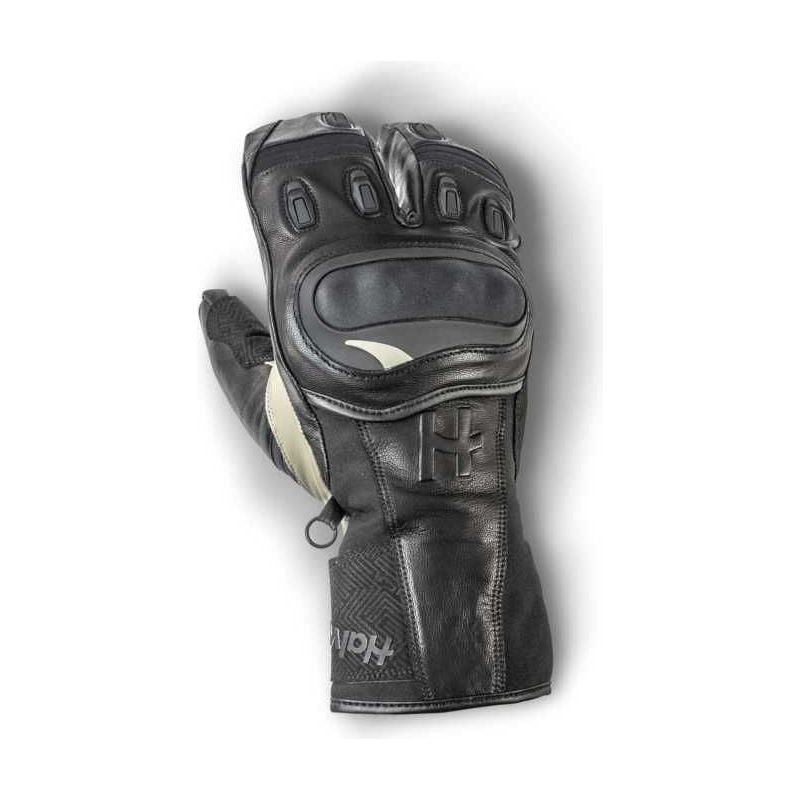 Halvarssons Duved Touring Leather / Textile Gloves Black / Grey - ThrottleChimp