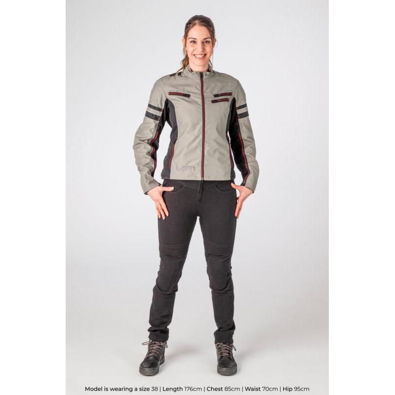 Lindstrands Liden Ladies Textile Jacket Fog Grey - ThrottleChimp