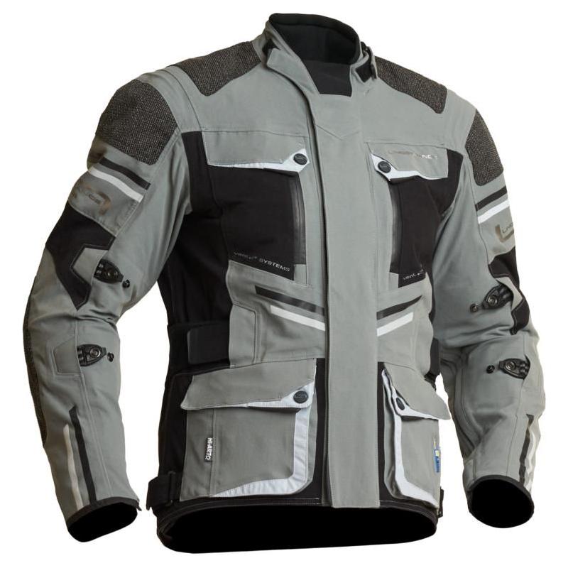 Lindstrands Sunne Adventure Textile Jacket Black / Silver FREE 1 YEAR Returns, FREE UK Delivery | ThrottleChimp