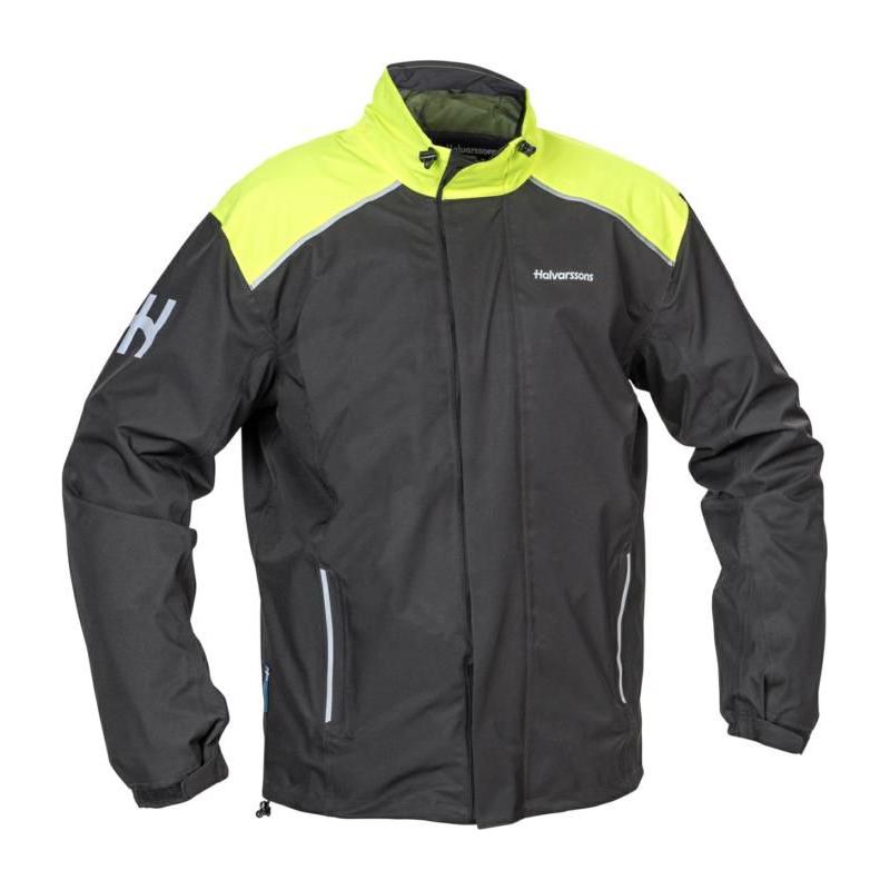 Halvarssons Bofallet Rain Over Jacket Black / Yellow - ThrottleChimp