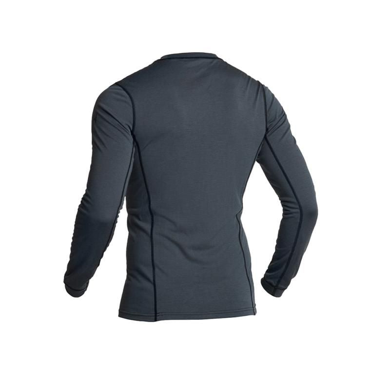 Halvarssons Comfort Long Sleeves Merino Wool Base Layer Top Grey (Image 2) - ThrottleChimp