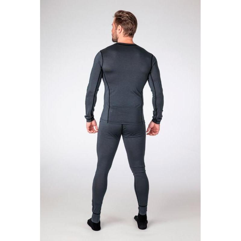 Halvarssons Comfort Long Sleeves Merino Wool Base Layer Top Grey (Image 3) - ThrottleChimp