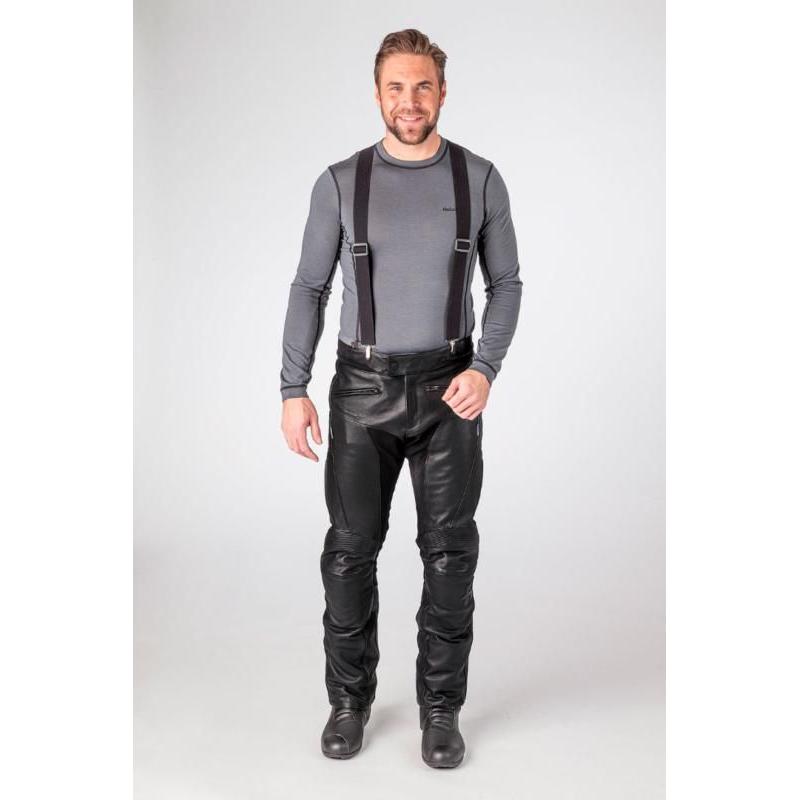 Halvarssons Rullbo Waterproof Leather Trouser Black (Image 3) - ThrottleChimp