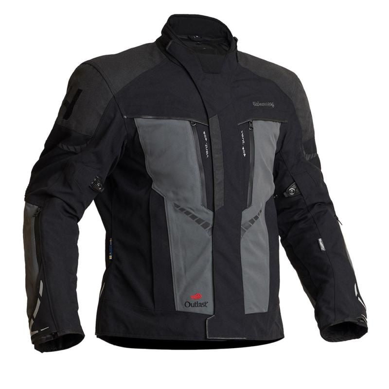 Halvarssons Premium Vansbro Touring Textile Jacket Black / Grey - ThrottleChimp