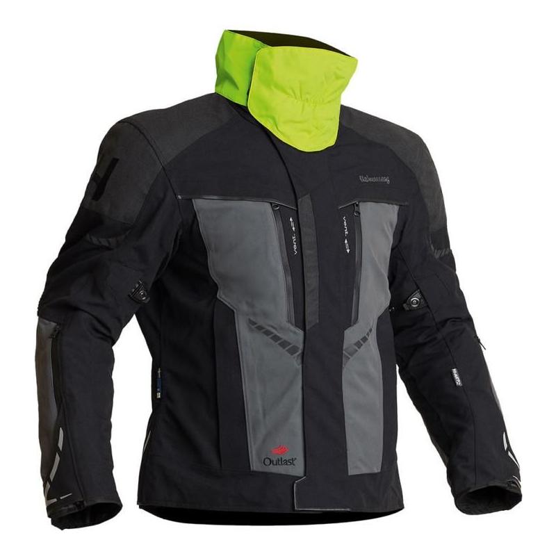 Halvarssons Premium Vansbro Touring Textile Jacket Black / Grey (Image 2) - ThrottleChimp