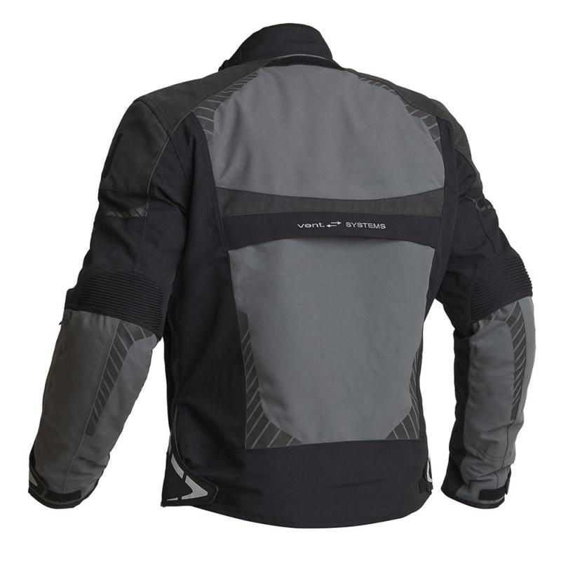 Halvarssons Premium Vansbro Touring Textile Jacket Black / Grey (Image 3) - ThrottleChimp