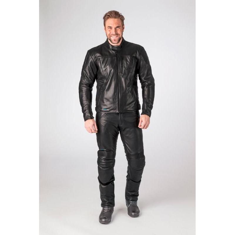 Halvarssons Racken Waterproof Leather Jacket Black (Image 2) - ThrottleChimp