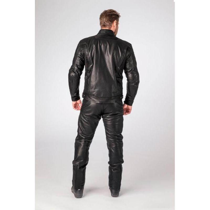 Halvarssons Racken Waterproof Leather Jacket Black (Image 3) - ThrottleChimp