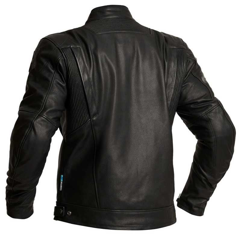 Halvarssons Racken Waterproof Leather Jacket Black (Image 5) - ThrottleChimp