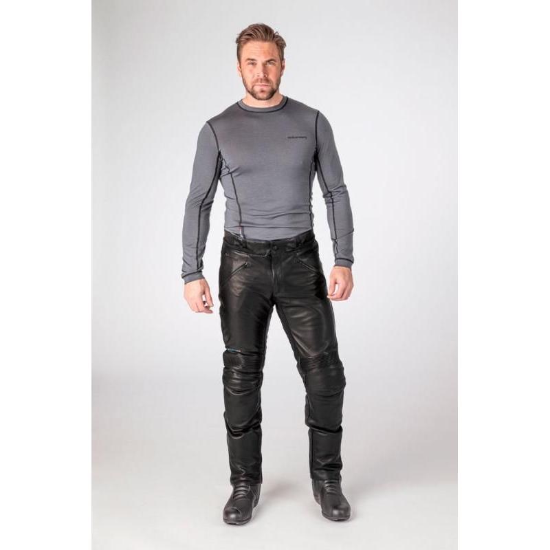 Halvarssons Rinn All Season Waterproof Leather Trouser Black (Image 3) - ThrottleChimp