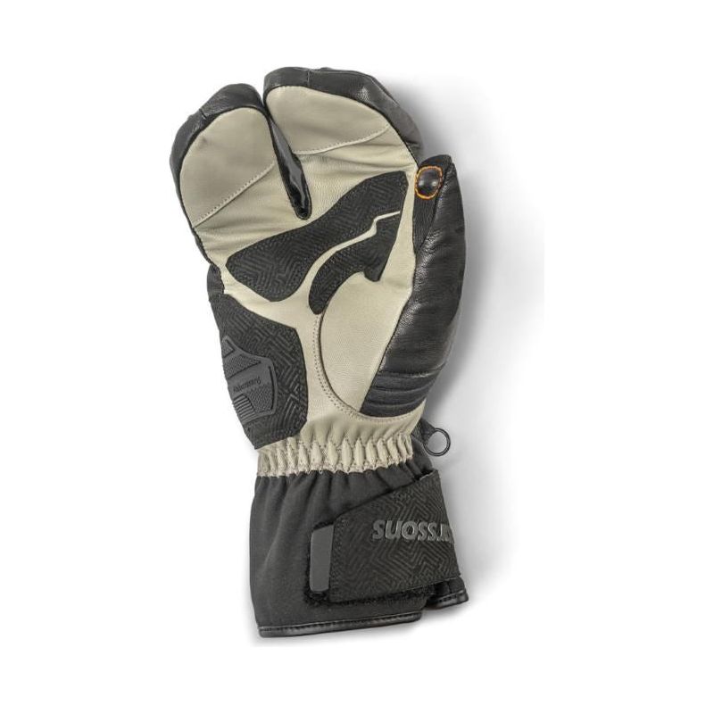 Halvarssons Duved Touring Leather / Textile Gloves Black / Grey (Image 2) - ThrottleChimp