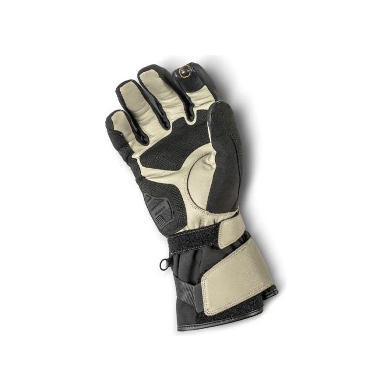 Halvarssons Tihola Winter Touring Leather / Textile Gloves Black / Grey (Image 2) - ThrottleChimp