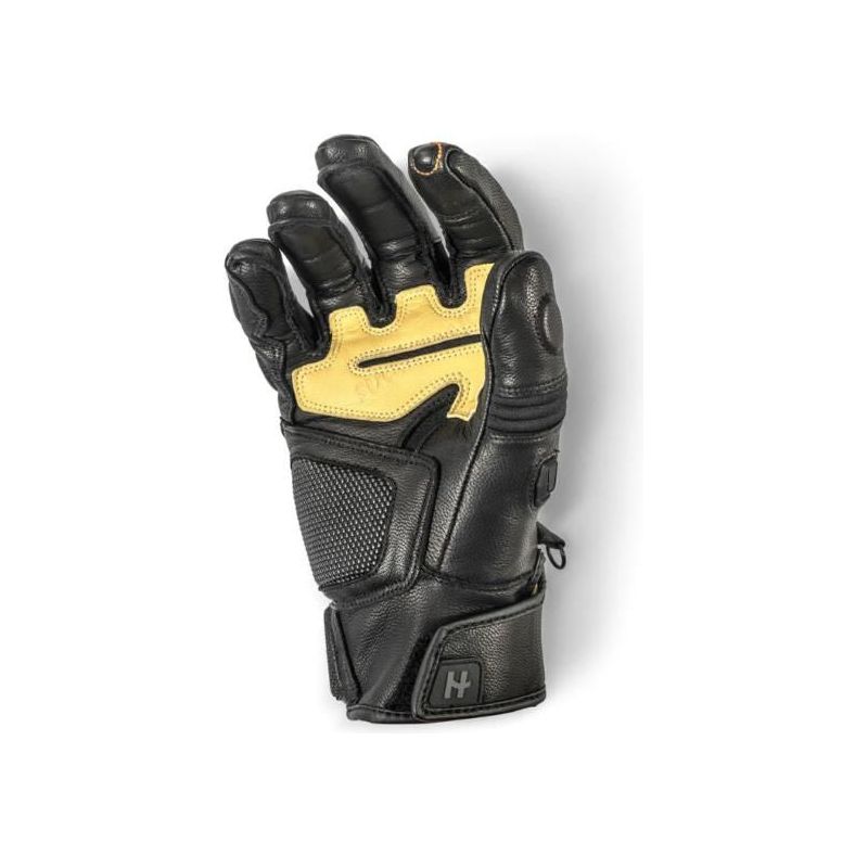 Halvarssons Flon Short Leather Gloves Black / Tan (Image 2) - ThrottleChimp