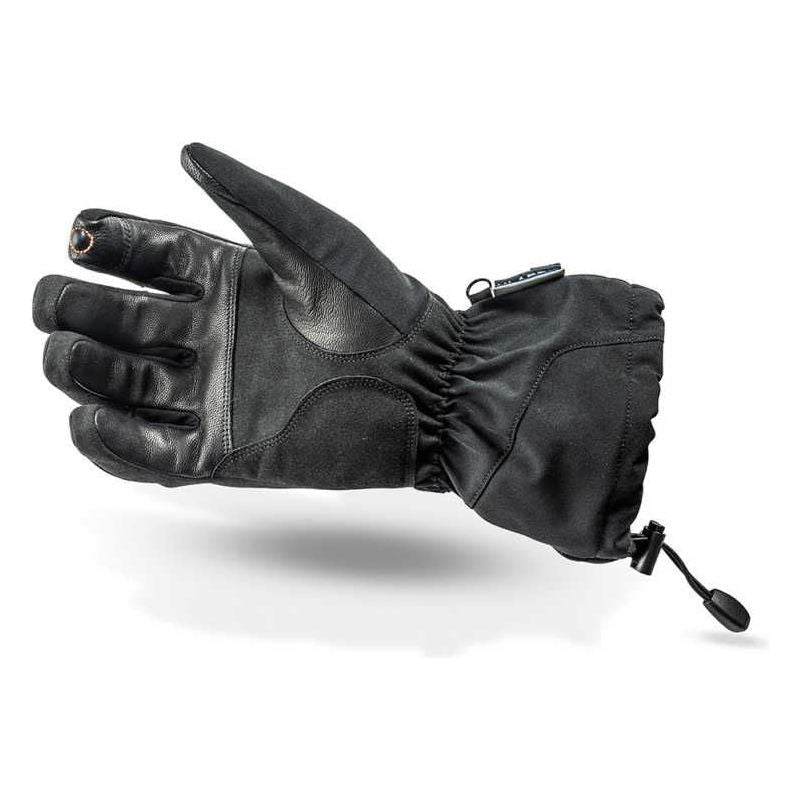 Lindstrands Hede Ladies Leather / Textile Gloves Black (Image 2) - ThrottleChimp