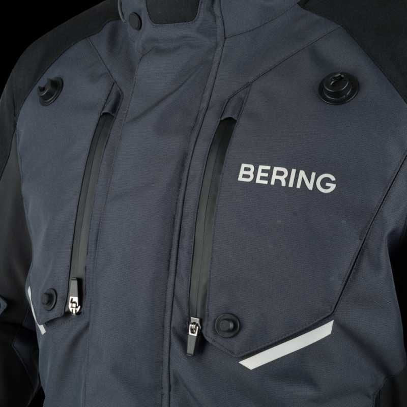 Bering Calgary Textile Jacket Black / Grey (Image 3) - ThrottleChimp