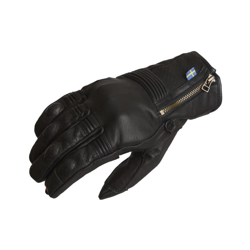 Halvarssons Hofors Short Ladies Leather Gloves Black - ThrottleChimp