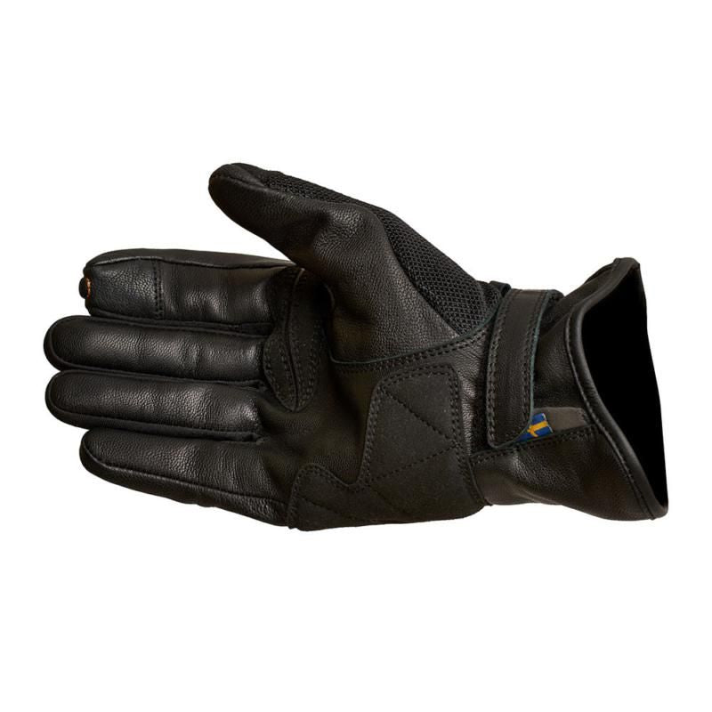 Halvarssons GLA Short Leather / Textile Gloves Black (Image 2) - ThrottleChimp