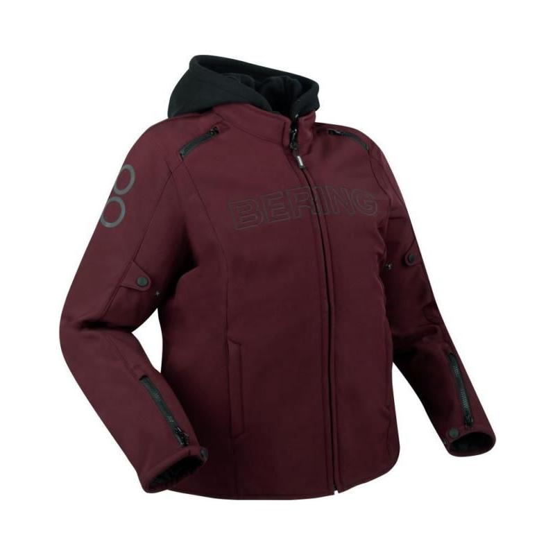 Bering Davis Ladies Queen Size Textile Jacket Plum Red - ThrottleChimp