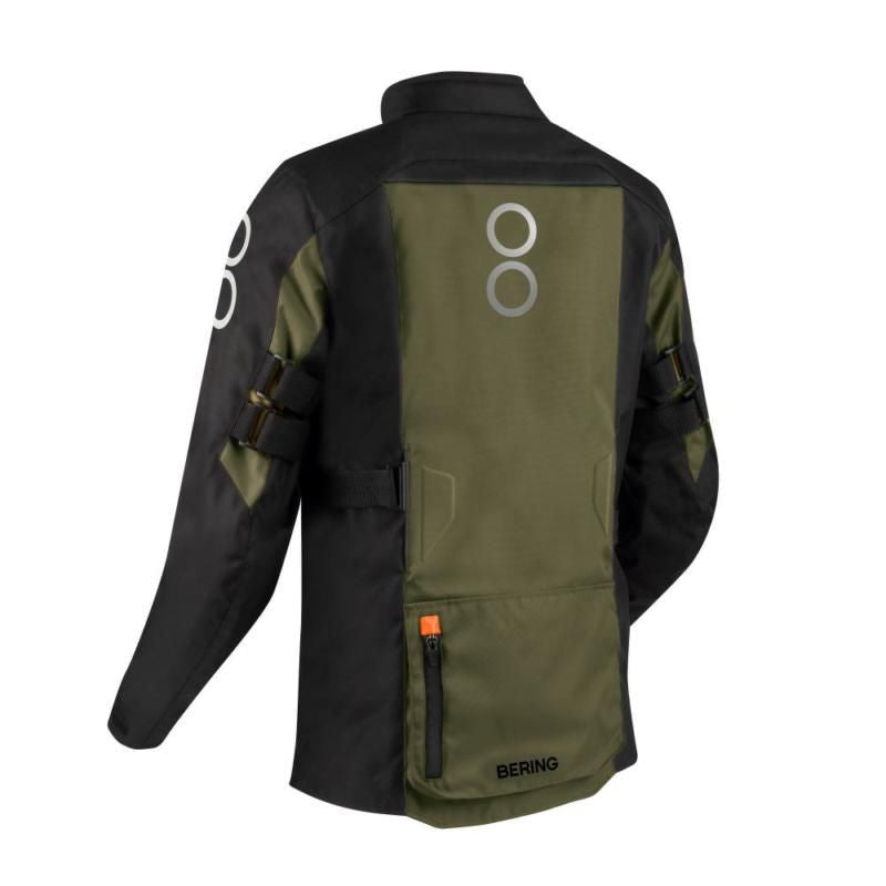 Bering Zephyr Textile Jacket Black / Khaki / Orange (Image 2) - ThrottleChimp