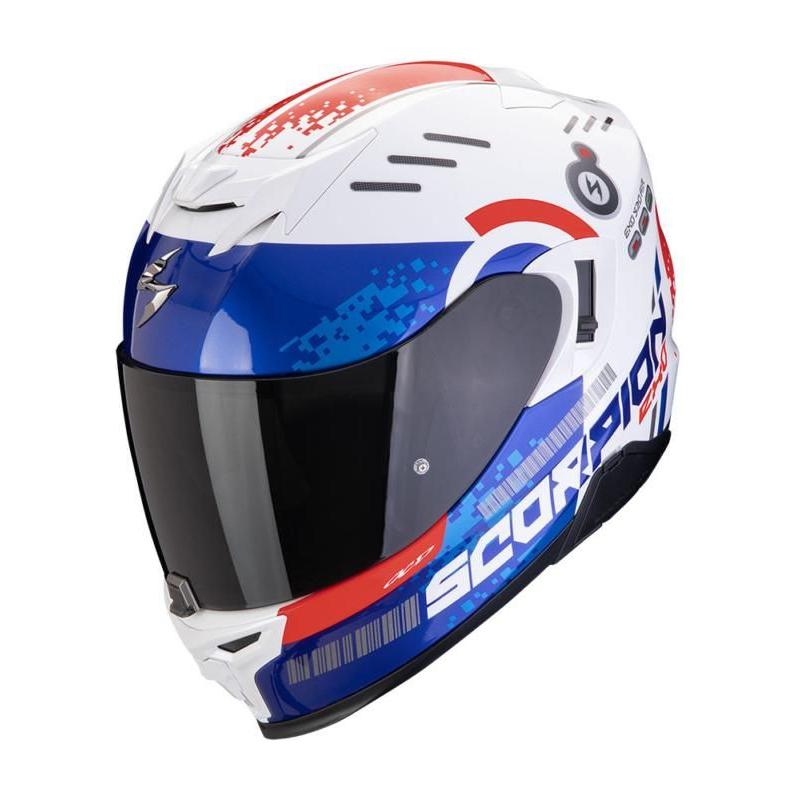 Scorpion EXO 520 Evo Air Titan Full Face Helmet White / Black / Red - ThrottleChimp