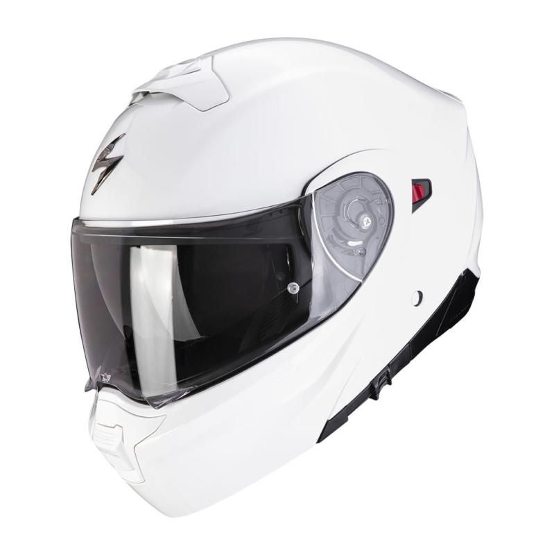 Scorpion EXO 930 Evo Flip-Up Helmet Gloss White - ThrottleChimp