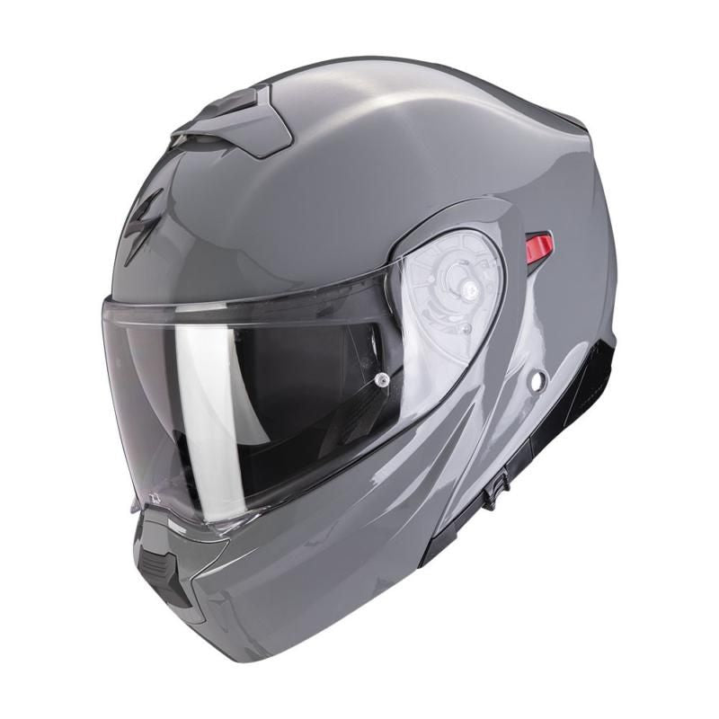 Scorpion EXO 930 Evo Flip-Up Helmet Cement Grey FREE 1 YEAR Returns, FREE UK Delivery | ThrottleChimp