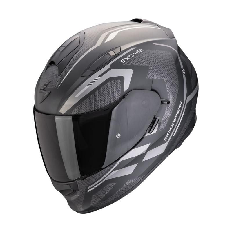 Scorpion EXO 491 Kripta Full Face Helmet Black / Silver FREE 1 YEAR Returns, FREE UK Delivery | ThrottleChimp