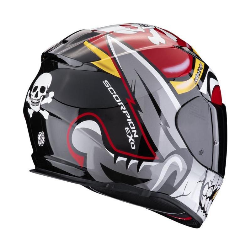 Scorpion EXO 491 Pirate Full Face Helmet Red (Image 3) - ThrottleChimp