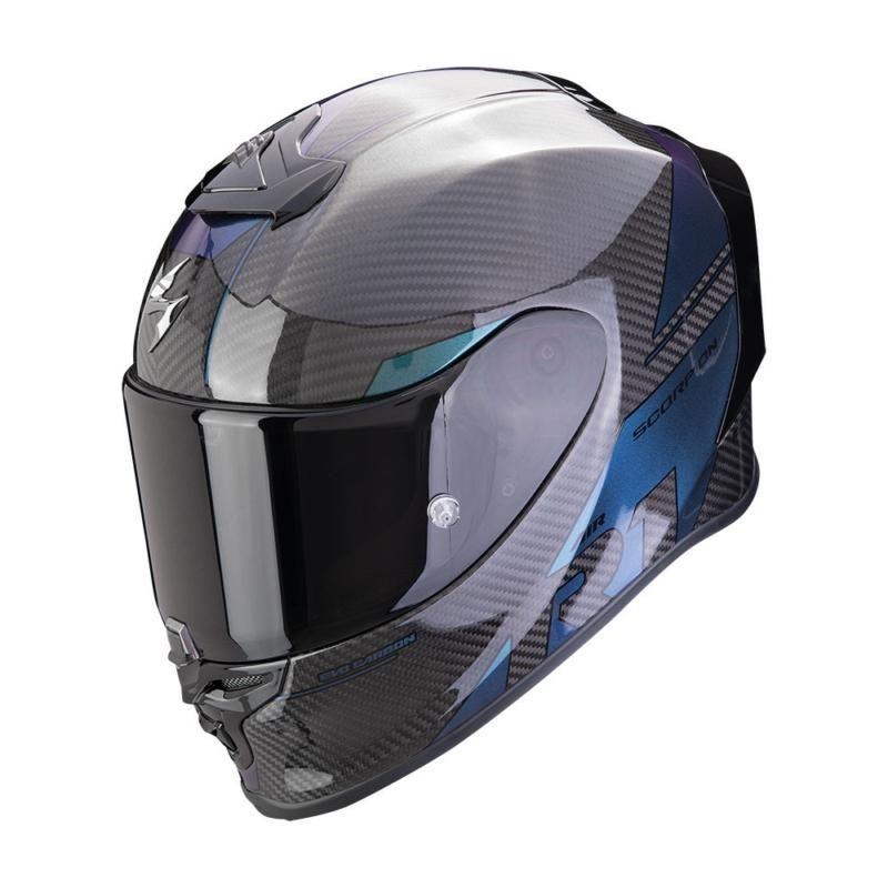 Scorpion EXO R1 Air Evo Carbon Rally Full Face Helmet Black / Chameleon - ThrottleChimp