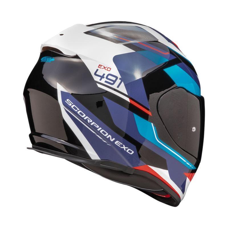 Scorpion EXO 491 Abilis Full Face Helmet Black / Blue / Red (Image 3) - ThrottleChimp