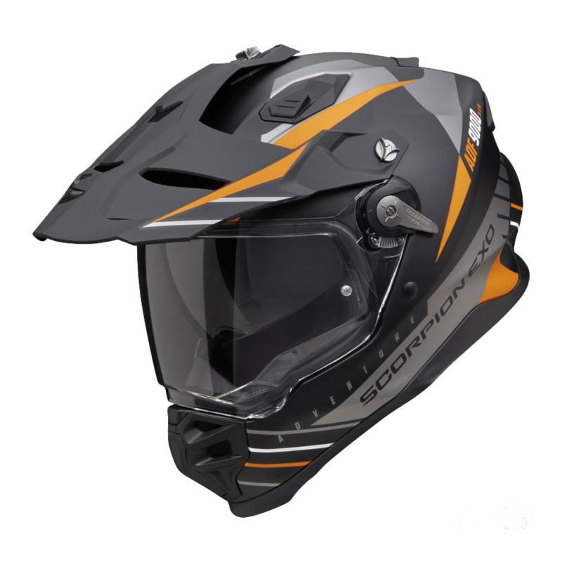 Scorpion ADF-9000 Feat Adventure Helmet Black / Silver / Orange