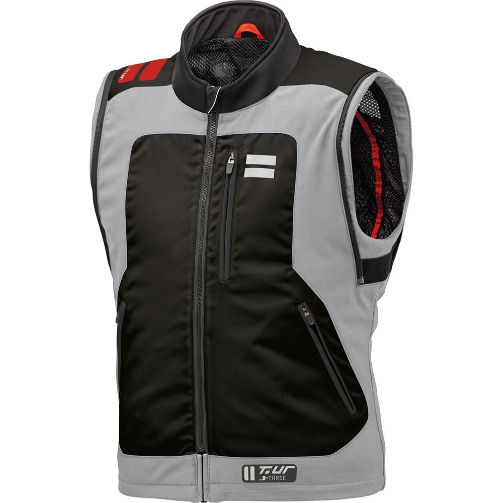 T.UR J-Three Arm Link Jacket Light Grey / Red FREE 1 YEAR Returns, FREE UK Delivery | ThrottleChimp