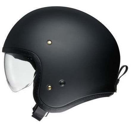 Shoei J.O Plain Open Face Helmet Matt Black (Image 2) - ThrottleChimp