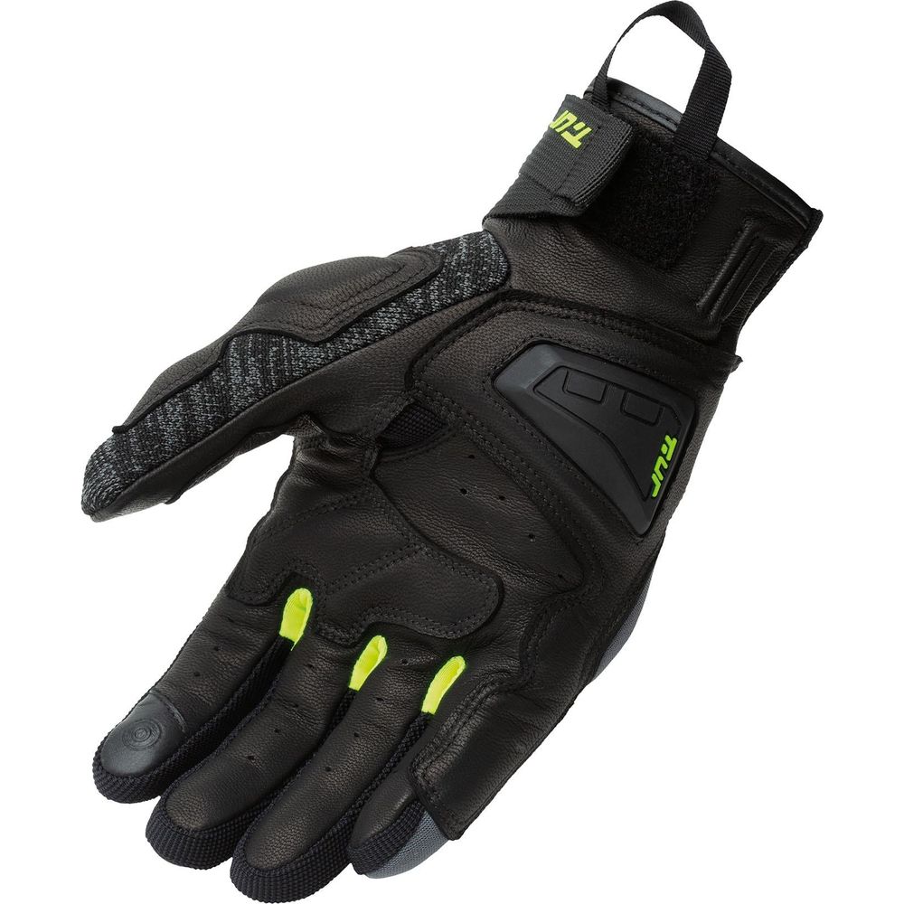 T.UR G-Knit Summer Gloves Black / Fluo Yellow FREE 1 YEAR Returns, FREE UK Delivery | ThrottleChimp