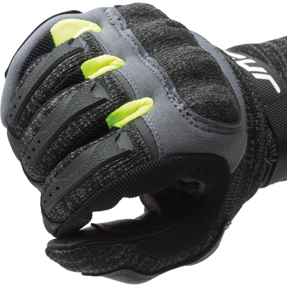 T.UR G-Knit Summer Gloves Black / Fluo Yellow FREE 1 YEAR Returns, FREE UK Delivery | ThrottleChimp