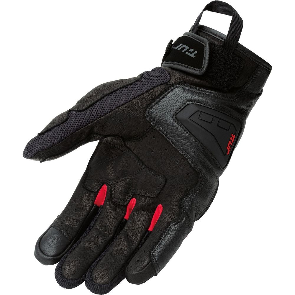 T.UR G-Four Summer Gloves Black / Red FREE 1 YEAR Returns, FREE UK Delivery | ThrottleChimp