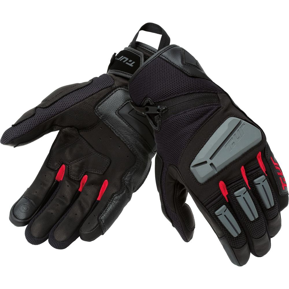 T.UR G-Four Summer Gloves Black / Red FREE 1 YEAR Returns, FREE UK Delivery | ThrottleChimp