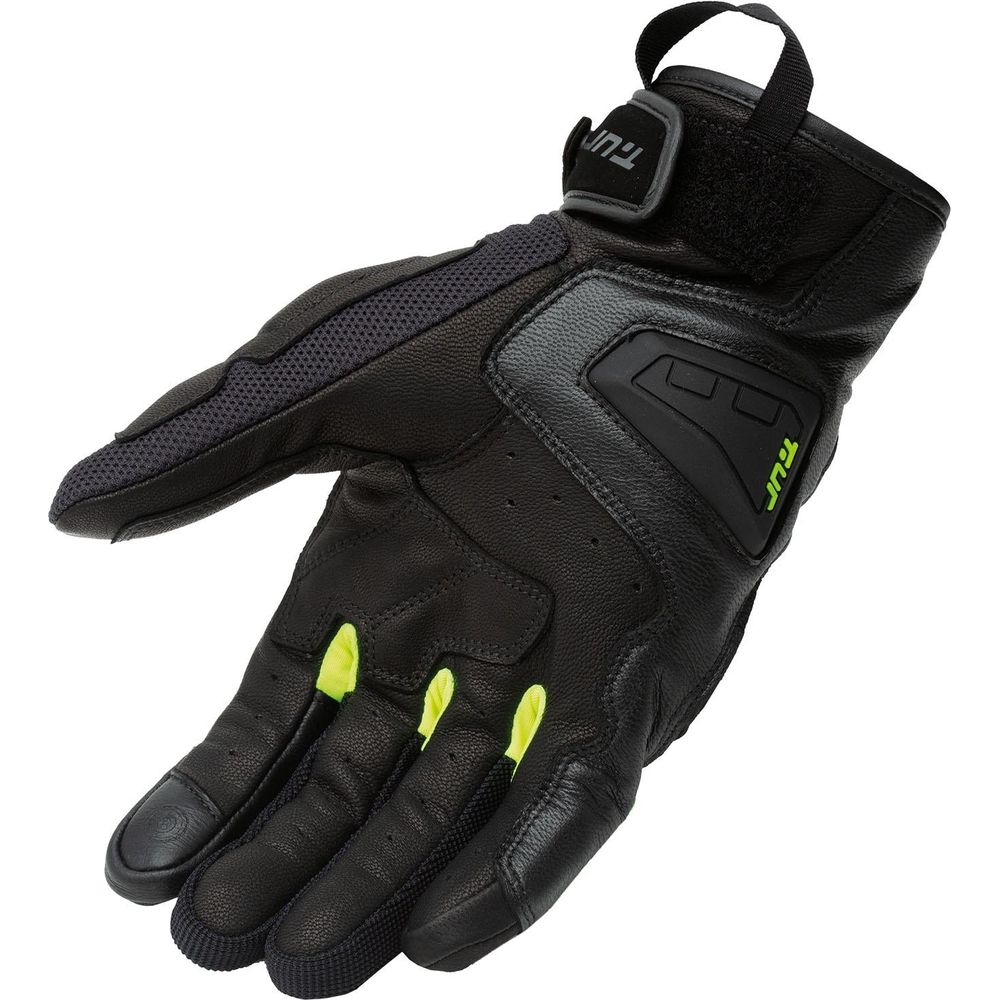 T.UR G-Four Summer Gloves Black / Fluo Yellow FREE 1 YEAR Returns, FREE UK Delivery | ThrottleChimp