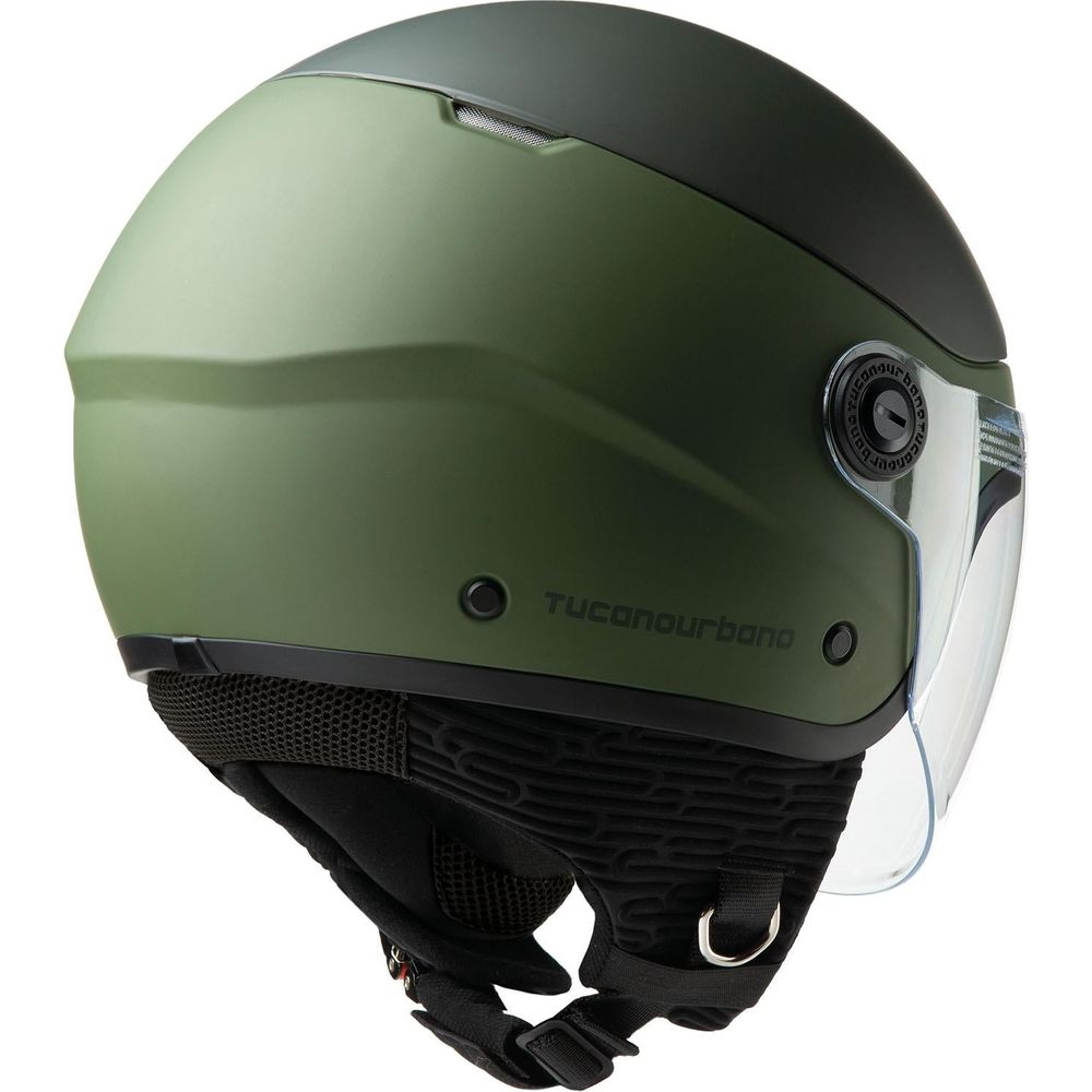 Tucano Urbano EL'Pop Open Face Helmet Matt Airborne Green (Image 3) - ThrottleChimp