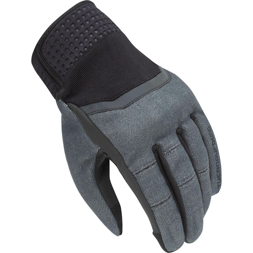 Tucano Urbano Crab Leather Gloves Black / Denim FREE 1 YEAR Returns, FREE UK Delivery | ThrottleChimp