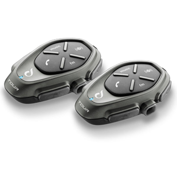 Interphone Tour HD Twin Pack Bluetooth Intercom System Black