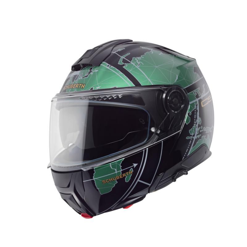 Schuberth C5 Flip-Up Helmet Globe Green FREE 1 YEAR Returns, FREE UK Delivery | ThrottleChimp