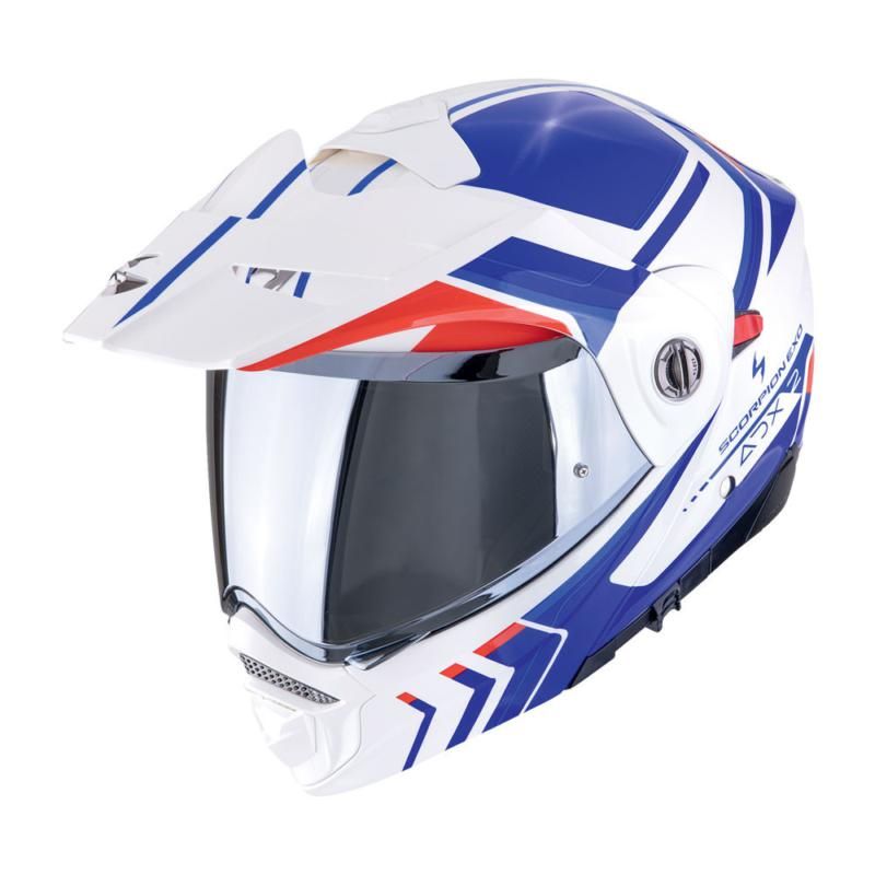 Scorpion ADX-2 Lewis White / Blue / Red FREE 1 YEAR Returns, FREE UK Delivery | ThrottleChimp