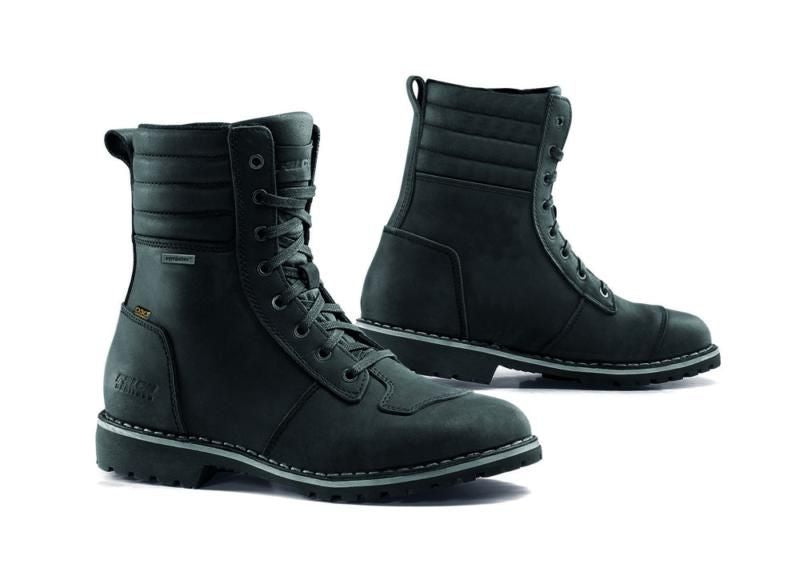 Falco Union Leather Boots Black FREE 1 YEAR Returns, FREE UK Delivery | ThrottleChimp