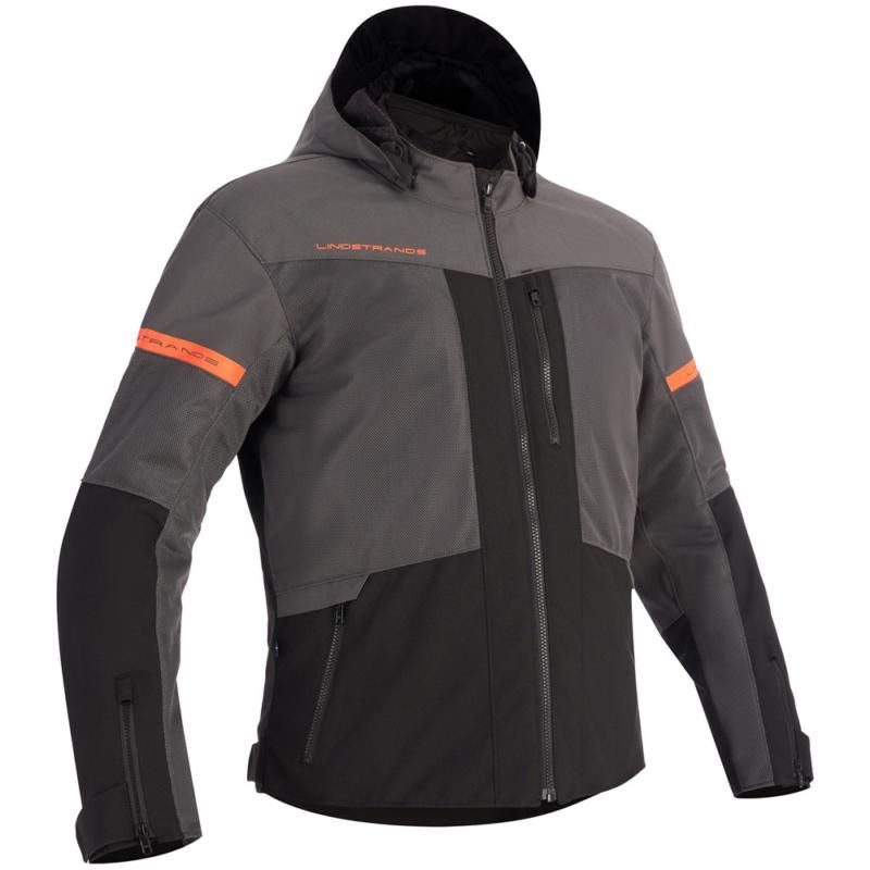 Lindstrands Rexbo V2 Textile Jacket Grey / Red FREE 1 YEAR Returns, FREE UK Delivery | ThrottleChimp