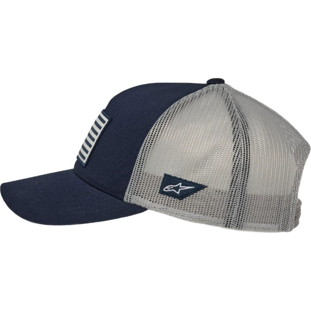 Alpinestars Flag Curved Bill Cap Navy / Grey (Image 3) - ThrottleChimp